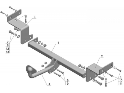 Фаркоп Avtos для Kia Ceed 2007-2012 KI 15